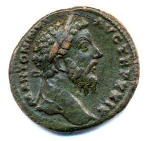 Image of Marcus Aurelius, AD 161-180, Tiber reclining reverse