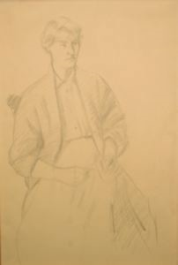 Image of Seated Woman with Folded Hands