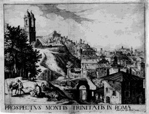 Image of View of Rome, to Left Chiesa della S. Trinita dei Monti