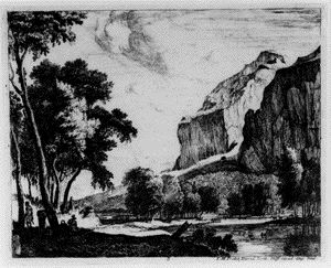 Image of Riverscape with rocks to the right (Plate 3)