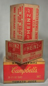 Image of Heinz Tomato Ketchup Box, Heinz Tomato Ketchup Box, Campbell's Tomato Juice Box