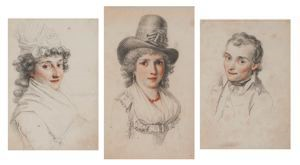 Image of Three Portrait Drawings