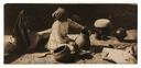 Image of A Papago Woman Making Pottery 