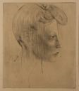 Image of Head of a Woman in Profile (Tête de femme, de profil) from the suite The Saltimbanques