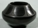 Image of Black-on-Black Jar with Abstract Design