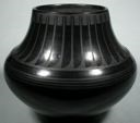 Image of Black-on-Black Jar with Feather Motif