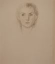 Image of Untitled (Charcoal Sketch of Girl's Head)