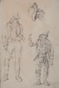 Image of Figure Studies for "A Livery Stable"