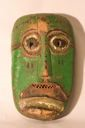 Image of Green Polychrome Owl Mask (Mbanza)
