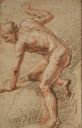 Image of Man Leaning Against a Rock (recto); Study of a Woman (verso)